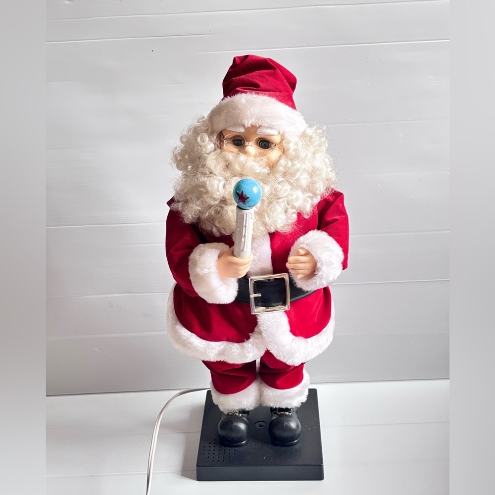 Vintage Animated Santa Doll 24 Inch Christmas Decor